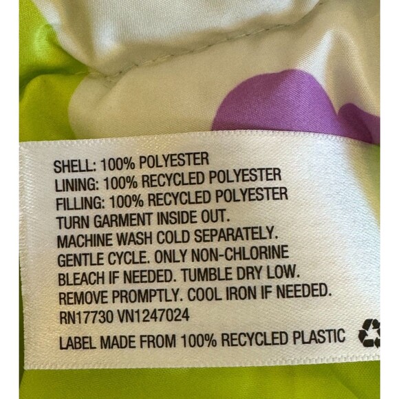 Wild Fable Women's Colorful Flower Puffer Jacket Coat Sz Large Winter Warm Cozy - Picture 8 of 9